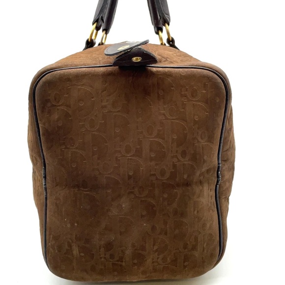 Christian Dior Nubuck Leather Brown Mini Boston Bag - Picture 5 of 14